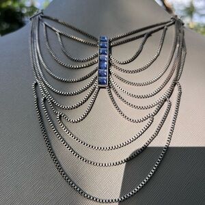 BCBGeneration NWT Silver Necklace with Butterfly Shaped Accents